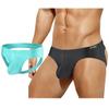 SUMABA Men's Jock Strap Butt-Flaunting Jockstrap Sexy Thong Athletic Gym Supporters Underwear for Male Green Smooth Low Rise Sports Underwear Pack M view 1