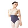Phoeswan Ballet Leotards for Women, Embroidery Mesh Splice Women's Dance Leotard with Chest shirring for Ballet, Yoga, Gymnastics Practice, U Shape Backless Leotard, Iris Purple Size X-Large view 2