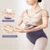 Phoeswan Ballet Leotards for Women, Embroidery Mesh Splice Women's Dance Leotard with Chest shirring for Ballet, Yoga, Gymnastics Practice, U Shape Backless Leotard, Iris Purple Size X-Large view 3