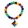 Caiyao Autism Awareness Bracelet Heart Cross Ribbon Disc Puzzle Piece Autism Autistic Bracelet 7 Chakra Beaded Elastic Bracelet Autism Jewelry Bracelet-Puzzle view 1