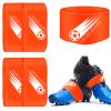 Patelai 4 Pcs Soccer Cleat Lace Cover Sports Shoe Band Protector Soccer Shoe Cleat Bands Youth Adult (Kids,Orange) view 1