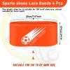 Patelai 4 Pcs Soccer Cleat Lace Cover Sports Shoe Band Protector Soccer Shoe Cleat Bands Youth Adult (Kids,Orange) view 2