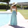 OBEEII Chiffon Wide Leg Pants for Women High Waisted Dress Pants Elastic Waist Casual Trousers Light Green 2XL view 4