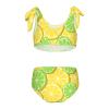 Aflyko Fruit Girls' Swimwear Lemon Lime Slice Summer 2-Piece Bikini Set Summer Swimsuit Holiday Bathing Suit Hawaii Beachwear Pool Water Sport Tankini Set 4T view 2