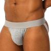 JIAHG Mens Sissy Cotton G-String Underwear Low Waist Bikini Briefs Nightwear Thong T-Back Pouch Panties Grey view 2