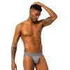 JIAHG Mens Sissy Cotton G-String Underwear Low Waist Bikini Briefs Nightwear Thong T-Back Pouch Panties Grey view 3