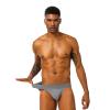 JIAHG Mens Sissy Cotton G-String Underwear Low Waist Bikini Briefs Nightwear Thong T-Back Pouch Panties Grey view 4
