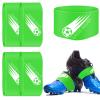 Patelai 4 Pcs Soccer Cleat Lace Cover Sports Shoe Band Protector Soccer Shoe Cleat Bands Youth Adult (Kids,Green) view 1