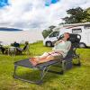 Slsy Sleeping Cots for Adults, 5-Position Folding Chaise Lounge Chairs Outdoor, Portable Folding Bed Cot Lounge Chair for Beach Lawn Camping Pool Sun Tanning view 2