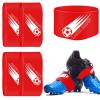 Patelai 4 Pcs Soccer Cleat Lace Cover Football Shoe Band Soccer Shoe Cover Football Cleat Bands Youth Adult for Season (Kids,Red) view 1
