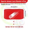 Patelai 4 Pcs Soccer Cleat Lace Cover Football Shoe Band Soccer Shoe Cover Football Cleat Bands Youth Adult for Season (Kids,Red) view 2