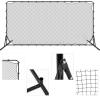 Outus 12 x 6 ft Soccer Rebounder Net Portable Soccer Rebounder Board Soccer Rebound Wall Volleyball Rebounder Net Soccer Training Equipment for Football Tennis Volleyball Practicing view 1