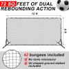 Outus 12 x 6 ft Soccer Rebounder Net Portable Soccer Rebounder Board Soccer Rebound Wall Volleyball Rebounder Net Soccer Training Equipment for Football Tennis Volleyball Practicing view 2