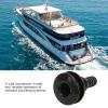 Acouto 3/4in Thru Hull Fitting for Boats Marines ABS Plastic Hose Coupling Drain Outlet Connector Through Hull Fitting Accessory (Black) view 3