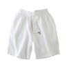 Dninmim Men's Summer Beach Pants Mesh Sports Joggers Running Shorts Elastic Waist Solid Color Short Pants Sweatpant Beige