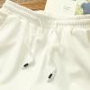 Dninmim Men's Summer Beach Pants Mesh Sports Joggers Running Shorts Elastic Waist Solid Color Short Pants Sweatpant Beige view 2