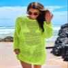 ANRABESS Women Swimsuit Crochet Swim Cover Up 2026 Summer Bathing Suit Swimwear Mesh Knit Beach Dress Vacation Outfits Green Large view 3