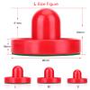 Pilipane Light Weight Hockey Red Replacement Pucks & Slider Pusher Goalies for Game Tables, Hockey Pushers, Equipment, Accessories (2 Pushers, 4 Puck Pack)(Large96mm) view 4