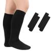 Kids Toddler Youth Cotton Soccer Socks Soft Tube Socks Long Sport Stockings for Boys Girls 2 Pair Black 3-6 Years view 1