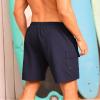 SILKWORLD Mens Swimming Trunks with Compression Liner 2 in 1 Swimming Shorts Quick Dry Bathing Suits with Cargo Pockets (Navy, Medium) view 2
