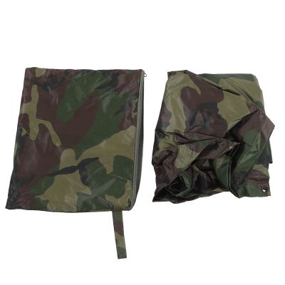 Yuecoom Camouflage Rain Poncho, Waterproof Army Hooded Ripstop Hunting Camping Hiking Military Rain Poncho