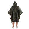 Yuecoom Camouflage Rain Poncho, Waterproof Army Hooded Ripstop Hunting Camping Hiking Military Rain Poncho view 3
