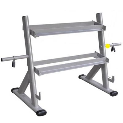 WIGING Dumbbell Rack, Dumbbell Set with Rack Stand, Easy to Install Metal Storage Shelves for Home Gym, Loadable Weight: 500kg (Color : Silver)