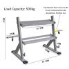 WIGING Dumbbell Rack, Dumbbell Set with Rack Stand, Easy to Install Metal Storage Shelves for Home Gym, Loadable Weight: 500kg (Color : Silver) view 2