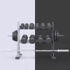 WIGING Dumbbell Rack, Dumbbell Set with Rack Stand, Easy to Install Metal Storage Shelves for Home Gym, Loadable Weight: 500kg (Color : Silver) view 4