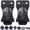 KYDEX Belt Clip for Holsters & Sheaths  (w/Punisher Skull - We The People) - (Fits 1.50in Belts) - (Inside-The-Waistband/IWB) - (USA Made) - (w/Mounting Hardware) - (2 Pack) view 1