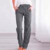 RKSTN Pants for Women High Waisted Wide Leg Pants for Women Casual Drawstring Elastic Trousers with Pockets Cotton Linen Long Straight Pants 2024 view 2