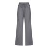 RKSTN Pants for Women High Waisted Wide Leg Pants for Women Casual Drawstring Elastic Trousers with Pockets Cotton Linen Long Straight Pants 2024 view 3
