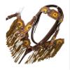 Western Horse Headstall Bridle Breast Collar Tack Set Leather Floral Tooled Handmade Full Cob Pony Breastplate ME-HBC-022A (Cob) view 1