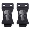 KYDEX Belt Clip for Holsters & Sheaths  (w/Punisher Skull - We The People) - (Fits 1.75in Belts) - (Inside-The-Waistband/IWB) - (USA Made) - (2 Pack) view 1