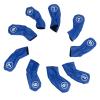 9Pcs Golf Club Head Covers, Synthetic Leather Golf Irons Headgear, Long Neck Mesh Golf Club Head Cover,Golf Club Head Protector(Blue) view 1