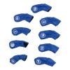 9Pcs Golf Club Head Covers, Synthetic Leather Golf Irons Headgear, Long Neck Mesh Golf Club Head Cover,Golf Club Head Protector(Blue) view 2
