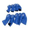 9Pcs Golf Club Head Covers, Synthetic Leather Golf Irons Headgear, Long Neck Mesh Golf Club Head Cover,Golf Club Head Protector(Blue) view 3