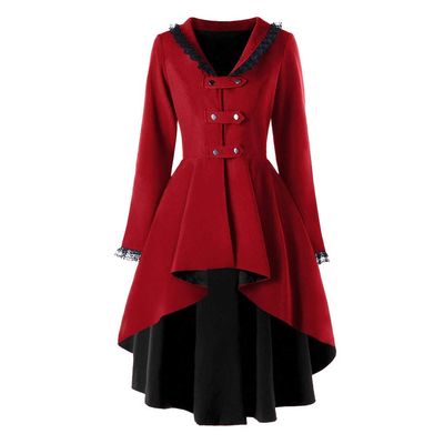 BCDlily Victorian Steampunk Tail Jacket for Women Plus Size Renaissance Dress Medieval Pirate Renaissance Goth Costume