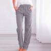 RKSTN Womens Cargo Pants High Waisted Wide Leg Pants for Women Casual Drawstring Elastic Trousers with Pockets Cotton Linen Long Straight Pants 2024 view 2