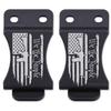 HolsterSmith KYDEX Belt Clip for Holsters & Sheaths  (FOMI Design - w/USA Flag - We The People/AR) - (Fits 1.50in Belts) - (Inside-The-Waistband/IWB) - (USA Made) - (2 Pack) view 1