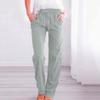 RKSTN Womens Cargo Pants High Waisted Wide Leg Pants for Women Casual Drawstring Elastic Trousers with Pockets Cotton Linen Long Straight Pants 2024 view 2