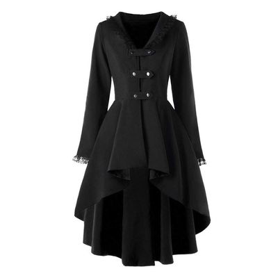 BCDlily Victorian Steampunk Tail Jacket for Women Plus Size Renaissance Dress Medieval Pirate Renaissance Goth Costume