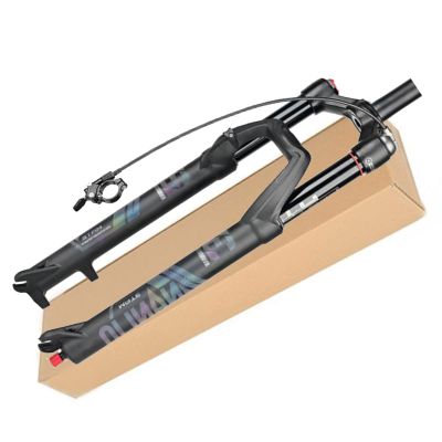 ZECHAO 9mm Axle 27.5 29in Air Mountain Bike Suspension Fork,120mm Travel Aluminum Alloy Spring 1-1/8" Rebound Adjustment Air Fork (Color : Straight Remote Lock, Size : 29inch)
