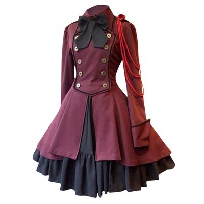 BCDlily Victorian Steampunk Tail Jacket for Women Plus Size Renaissance Dress Medieval Pirate Renaissance Goth Costume