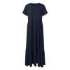 Women's Summer Casual Short Sleeve Crewneck Swing Dress Casual Flowy Tiered Maxi Beach Dress with Pockets (Blue, XX-Large) view 4