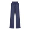 RKSTN Womens Cargo Pants High Waisted Wide Leg Pants for Women Casual Drawstring Elastic Trousers with Pockets Cotton Linen Long Straight Pants 2024 view 3
