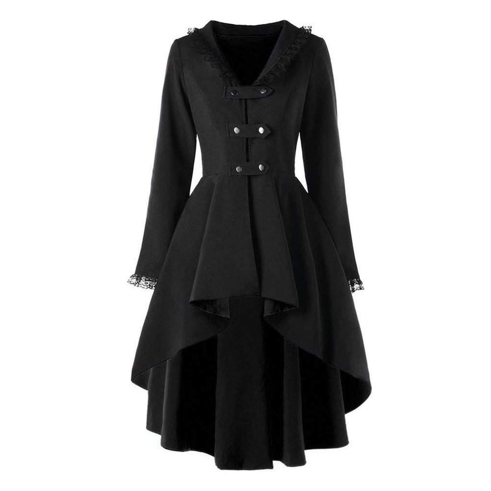 BCDlily Victorian Steampunk Tail Jacket for Women Plus Size Renaissance Dress Medieval Pirate Renaissance Goth Costume