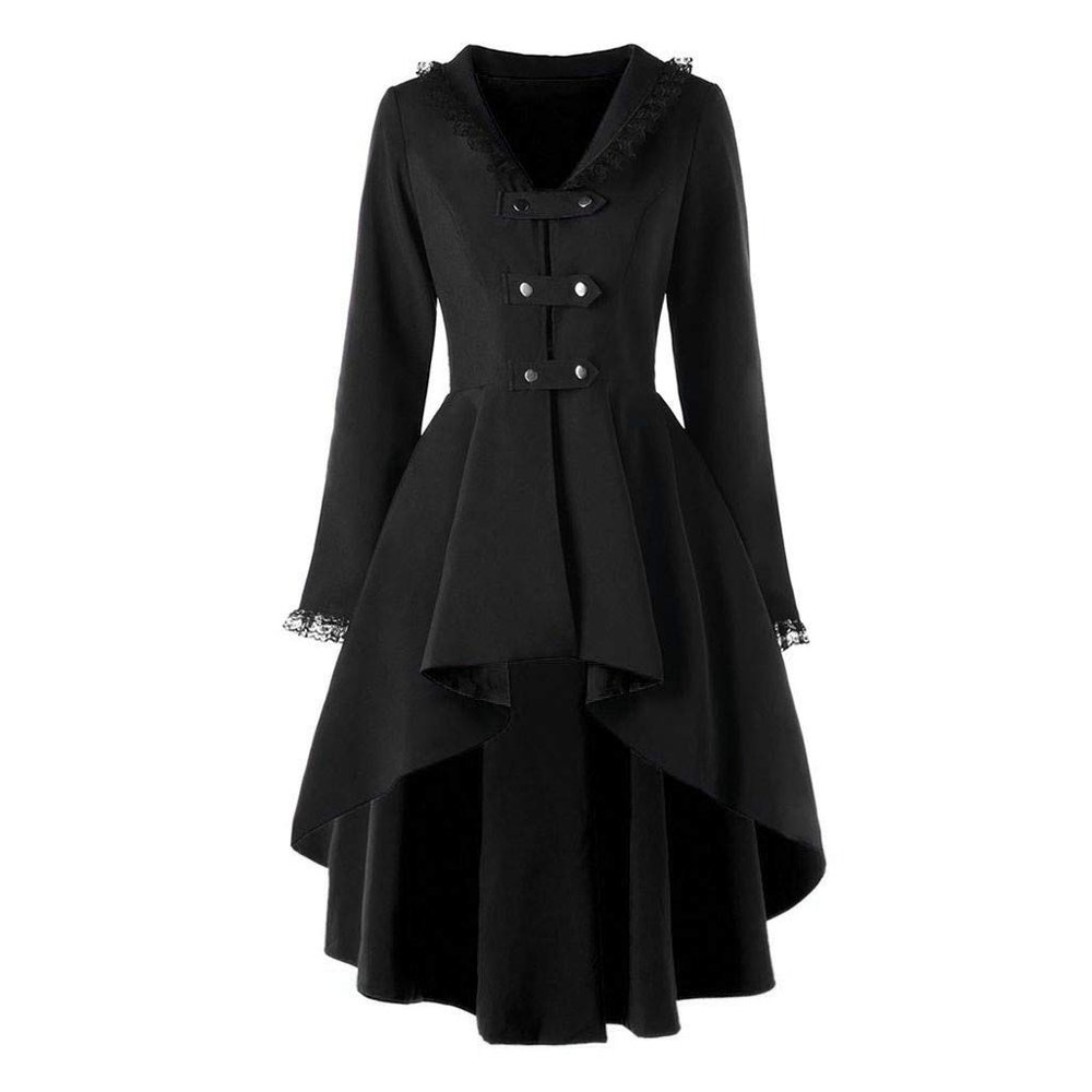 BCDlily Victorian Steampunk Tail Jacket for Women Plus Size Renaissance Dress Medieval Pirate Renaissance Goth Costume