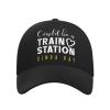 Could be a Train Station Kinda Day Baseball Hat for Men 90s Vintage Washed Cotton Adjustable Hats view 2