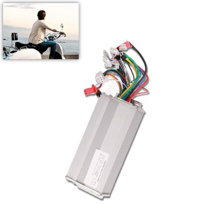 Rosvola Brushless Motor Controller, 15 Tube Dual Mode Rectangula 36V 48V Brushless Speed Motor Controller for Electric Scooter